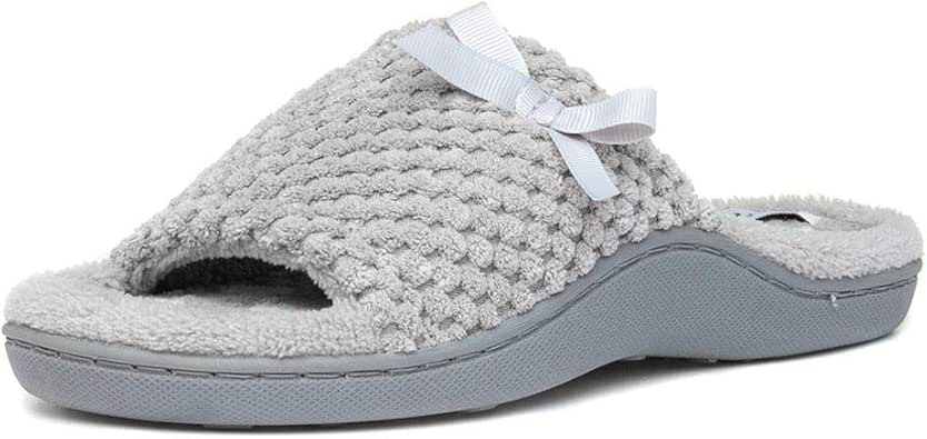 ladies grey mule slippers