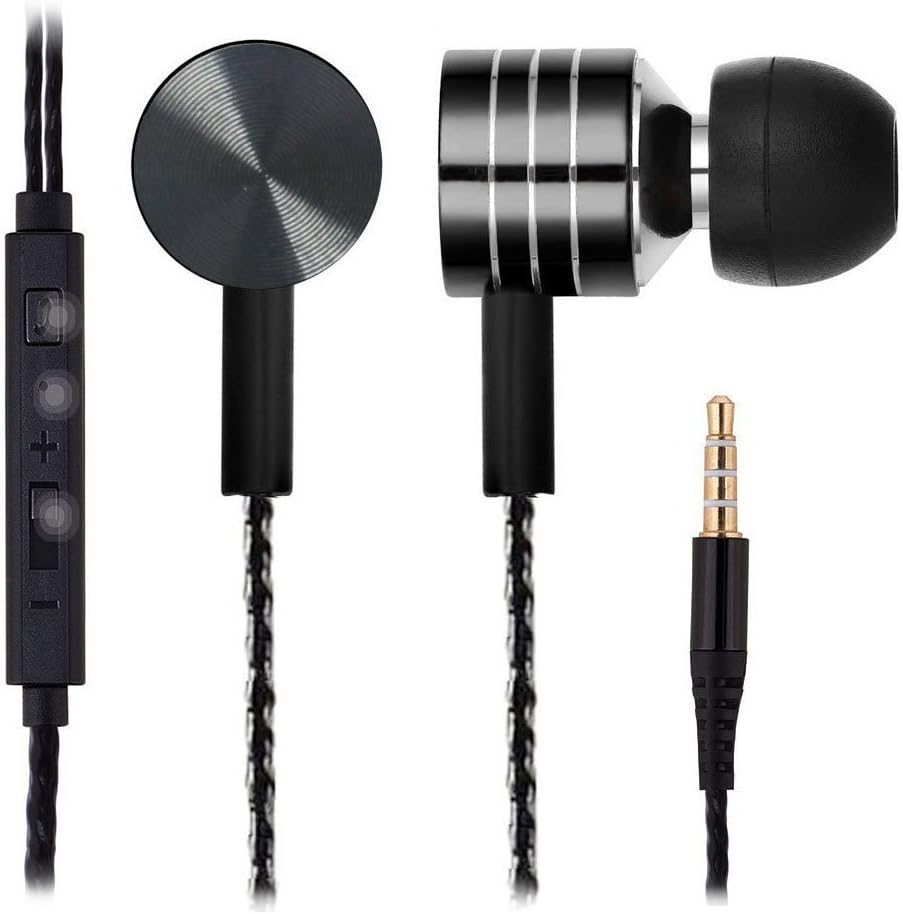 Cellphone Headphones, [Gift Wrap] Comfort Fit In Ear Music Stereo Earbuds with Microphone Volume Control Noice Reducing Headset Earphones for iPhone, Samsung, MP3 Players, iPad, MacBook - Black