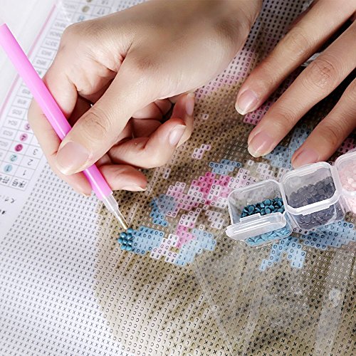28 Grids Diamond Painting Box, Diamond Embroidery Box, Storage Case for Diamond Painting Rhinestone Accessories for DIY Craft, Mosaic kits, Diamond Stones Dividers Box Organizer(2 Pack) - Thumbnail 3
