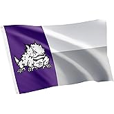Desert Cactus Texas Christian University TCU Flag - 3 x 5 Feet Frogs Banner, Indoor/Outdoor Durable Fabric, 100% Polyester Design (Style U)