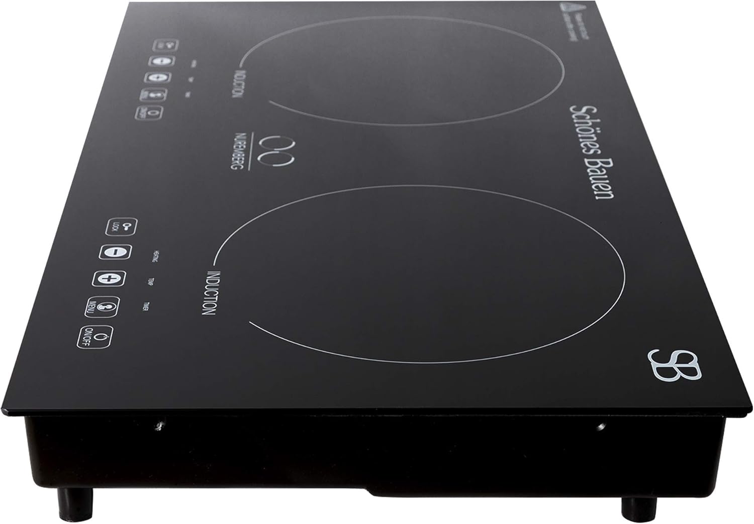 Schönes Bauen Nuremberg 1600W Induction Cooktop Built-In or Portable Double Induction Burner Plate. 120V Electric Stove For Cooking 27 inches: Kitchen & Dining