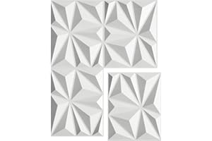 WOWSTAR 24-Pack 31 sq. ft 3D Wall Panels Diamond for Interior Wall Decor, Decorative PVC Textured Wall Tiles for Living Room, Bedroom, 11.81x 15.75”