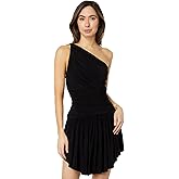 Norma Kamali Womens Diana Uneven Flair Mini Dress