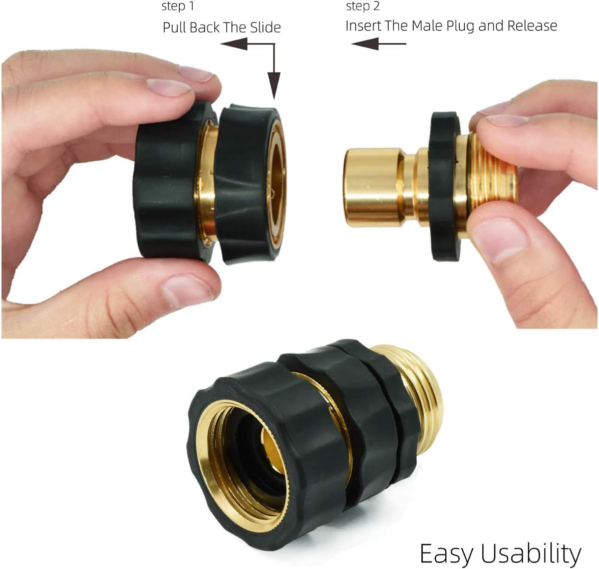 No-Leaks Pressure Washer Garden Hose Quick Connect Set, 6 Male Connects + 2 Female Connects : Garden & Outdoor