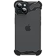 aidvaia Phone Case for iPhone 15 Phone Case Minimalist Protective Shock Absorption Aerospace Grade Aluminum Shells (Aluminum Metal Black)