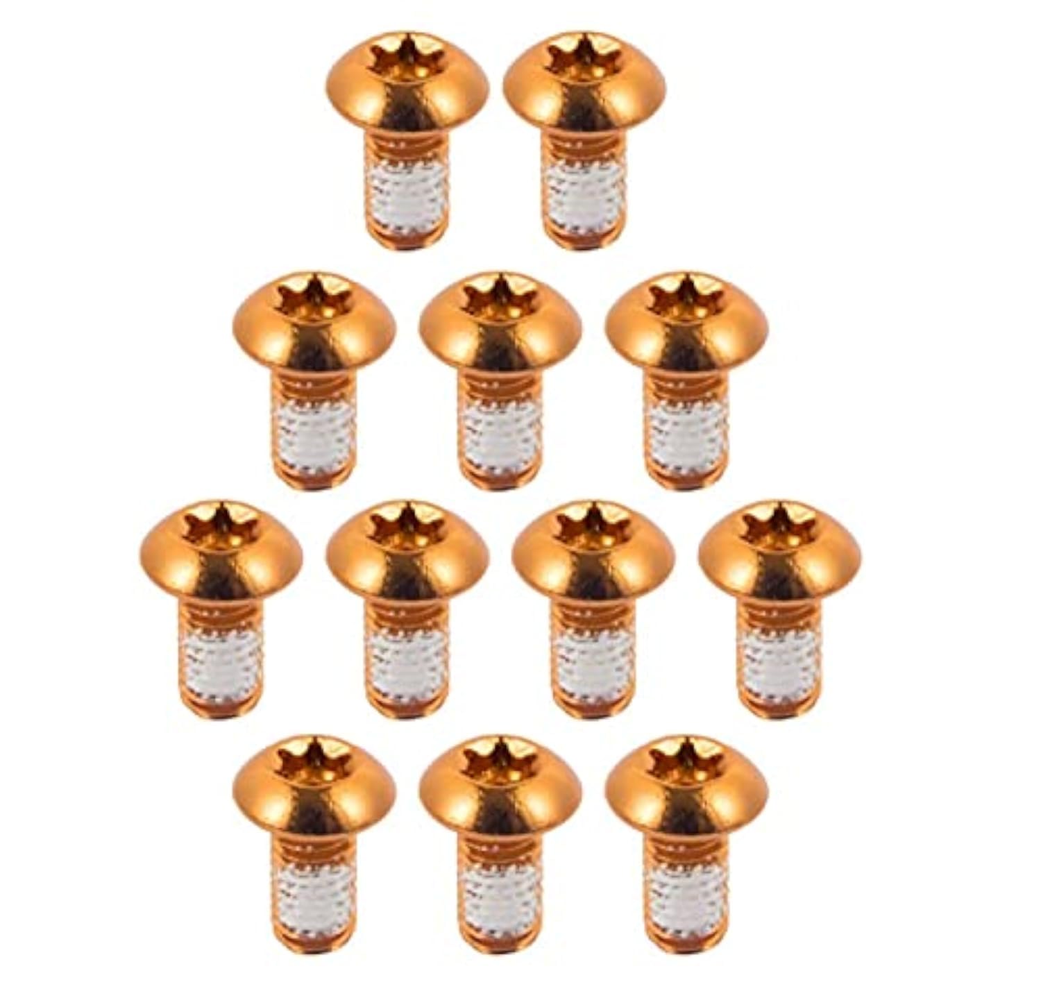 Chooee Bike Disc Brake Rotor Bolts M5x10mm,12pcs Bicycle Rotors Screw for MTB/Mountain Bike Orange