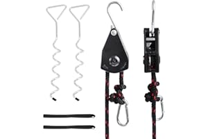 scottchen PRO RV Awning Tie Down Kit with 3/8’’ Rope Ratchet, Awning Tie-Downs for rv,Awning Hold Down Strap-1 Pair