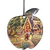 Disney – The Evil Queen –Snow White Disney Collection – Thomas Kinkade Studios – Apple Shaped Hanging Acrylic Print Accessory – Officially Licensed Collectible ACPAPPLE787