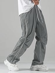 ZAFUL Men's Parachute Sweatpants Y2k Baggy Track