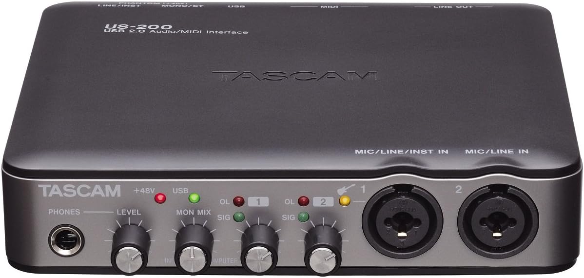 Amazon Com Tascam Us 0 Usb Audio Midi Interface Usb Audio Interface Musical Instruments