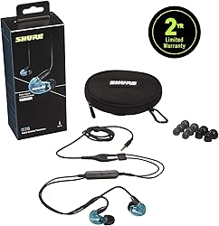 Shure SE215 Wired Sound Isolating Earbuds, Clear