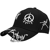 Men Women Y2K Punk Baseball Cap Graffiti Korean Hip Hop Hat Emo Alt Adjustable Caps Street Accessories Clothes Summer