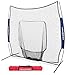 PowerNet Baseball & Softball Practice Net 7x7 FT, Outdoor Baseball Training Equipment for Pitching & Batting Practice (Navy Net)