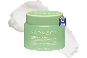 Farmacy Makeup Remover Cleansing Balm - Green Clean Waterproof Makeup Remover & Oil Based Cleanser - Newly Formulated Double 