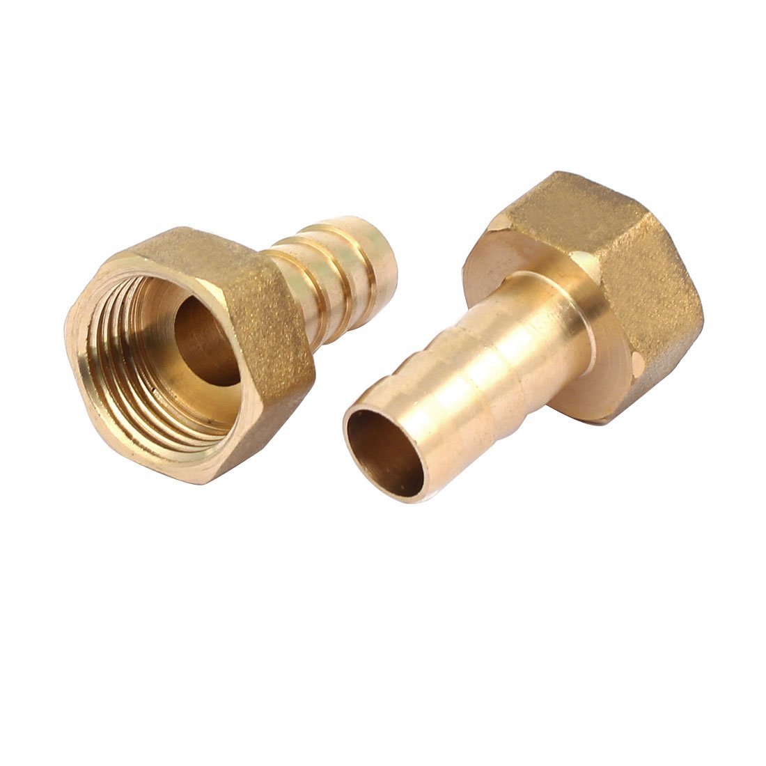 sourcingmap 1/2BSP Female Thread 12mm Hose Barb Tube Fitting Coupler Connector Adapter 2pcs