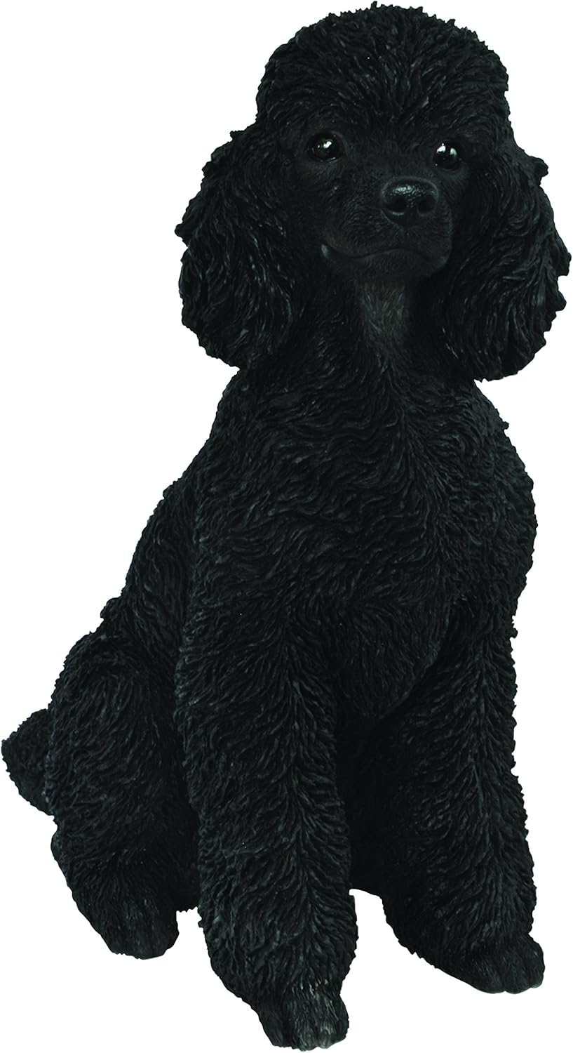 Vivid Arts XRL-PD12-B Toy Poodle Dog Resin Ornament - Black