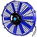 Auto Dynasty 2-Row 42mm Radiator Bundle with 12 Inches Blue Cooling Fan Compatible Honda Civic Del Sol Integra EJ EK EG DB DC 1992-2001, Manual Transmission, Full Aluminum