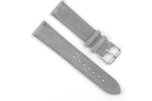 Onthelevel Suede Watch Strap-18mm 19mm 20mm 22mm 24mm Suede Leather with Black Leather Back Watch Band for Men or Women