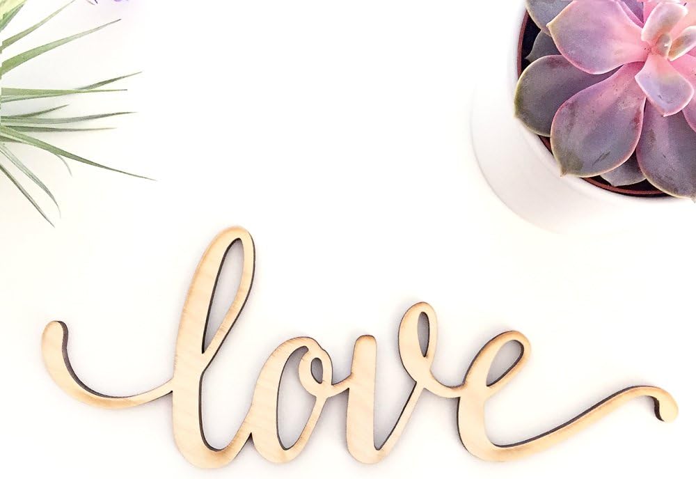 Love Wood Sign Home Décor Wall Art Unfinished 24" x 10"