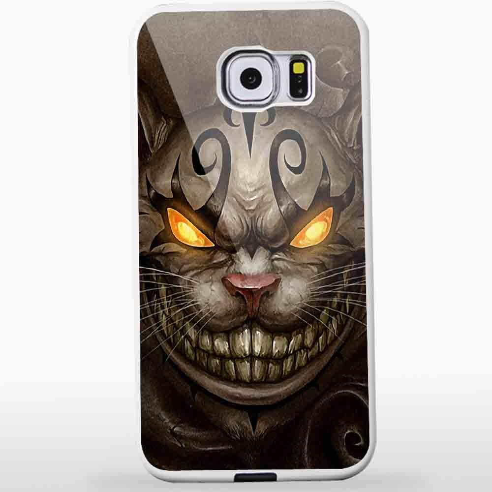 Cheshire Cat Evil Alice in Wonderland for Iphone and Samsung Galaxy Case (Samsung S6 Edge White)