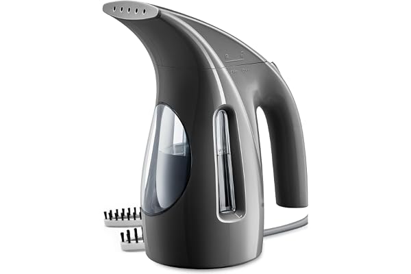 HiLIFE Steamer for Clothes, Portable Handheld Design, 240ml Big Capacity, 700W, Strong Penetrating Steam, Removes Wrinkle, for Home, Office(ONLY FOR 120V)-Black