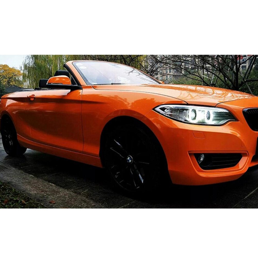 絶対一番安い Mr M カーラッピングフィルム ラッピングシート 光沢 傷防止 車用 デカール ラッピングシート 艶あり オレンジ カーラッピング 内装ステッカー シール B074v3crf9 152cm 00cm 偉大な 90a3acu P1ai