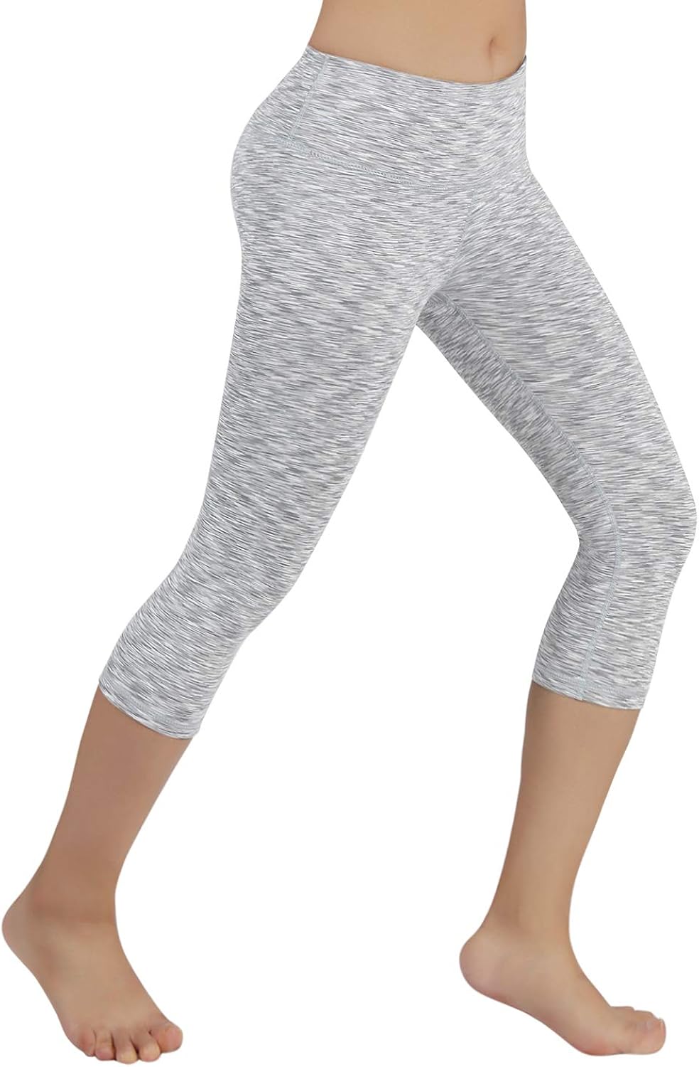 ODODOS Women's High Waist Yoga Capris, Tummy Control Workout Yoga Leggings with Inner Pocket: Clothing