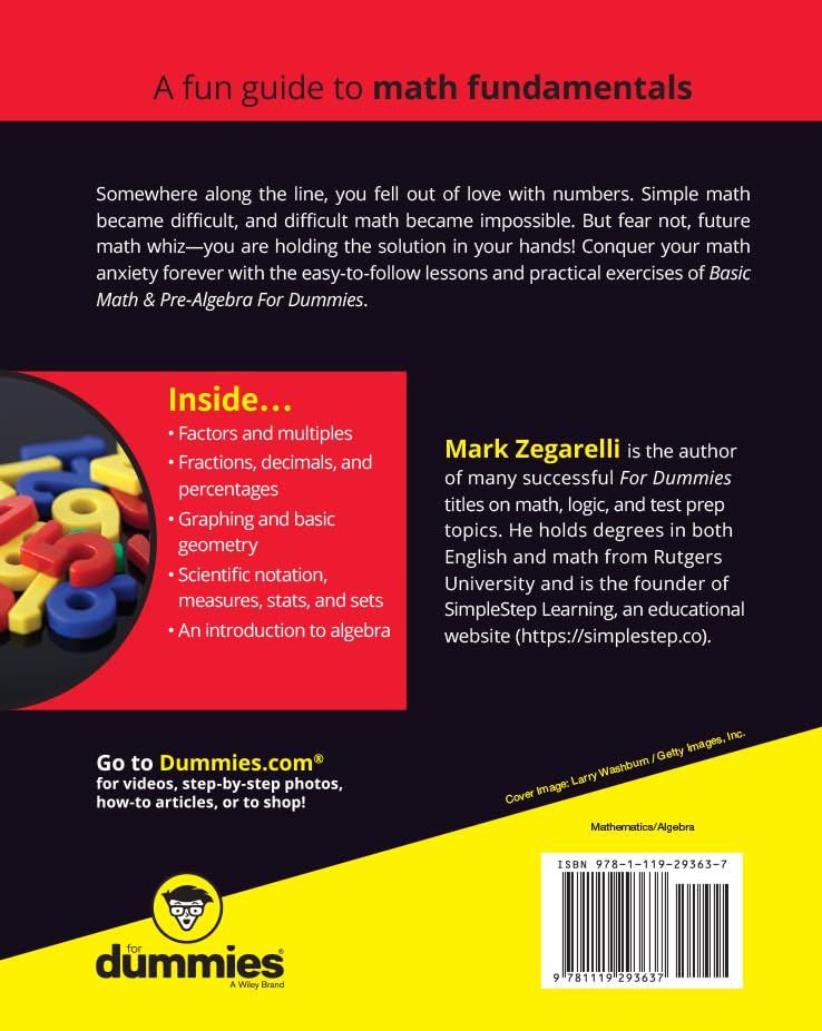 Basic Math & Pre-Algebra For Dummies (For Dummies (Math & Science)) Basic Math & Pre-Algebra For Dummies (For Dummies (Math & Science)) Paperback eTextbook