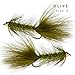 The Fly Crate Woolly Bugger Flies for Trout Fly Fishing Assortment - Size #8 Streamer Fly Fishing Flies (6 Pack - Size #8)