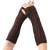 Cafevda Women Winter Arm Warmers Long Fingerless Mittens Gloves Wrist Warmers