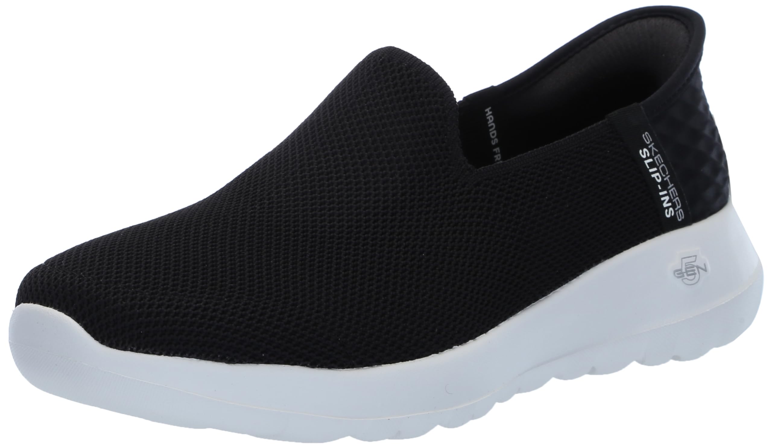 Skechers Women's Go Walk Joy Vela Hands Free Slip-Ins Sneaker, Black/White, 5 Image