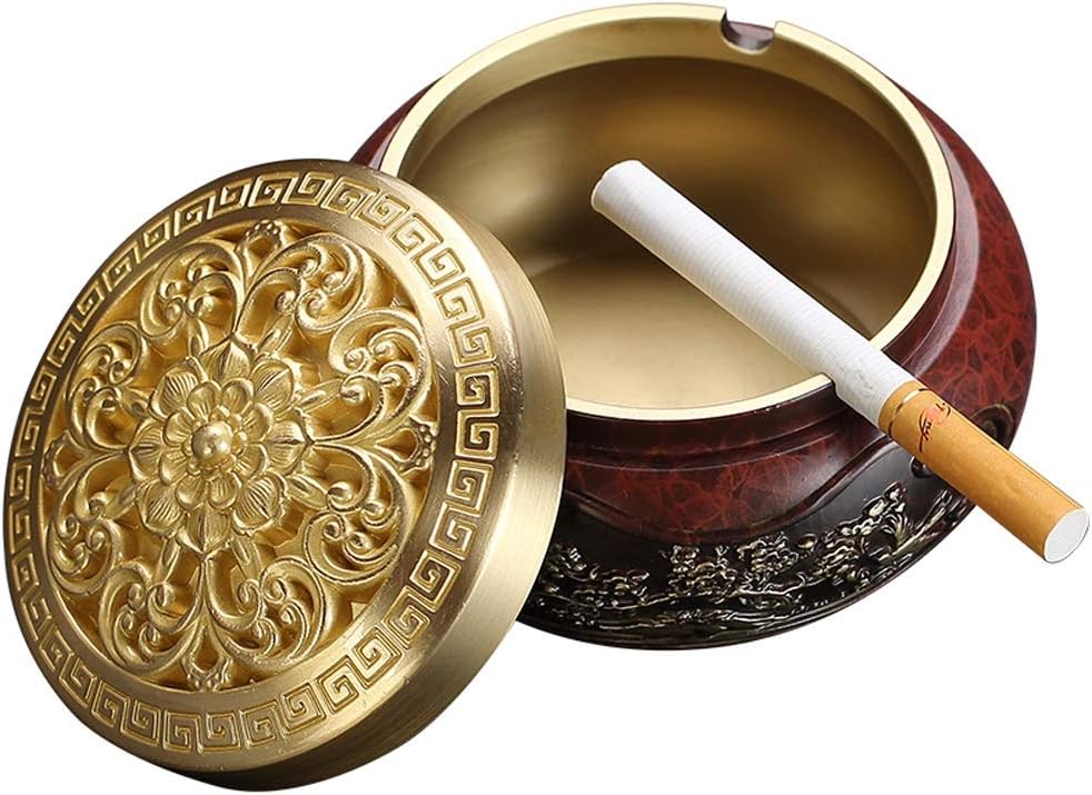 sknonr Cenicero de Cobre Puro Sala de Estar Dormitorio Decoración del