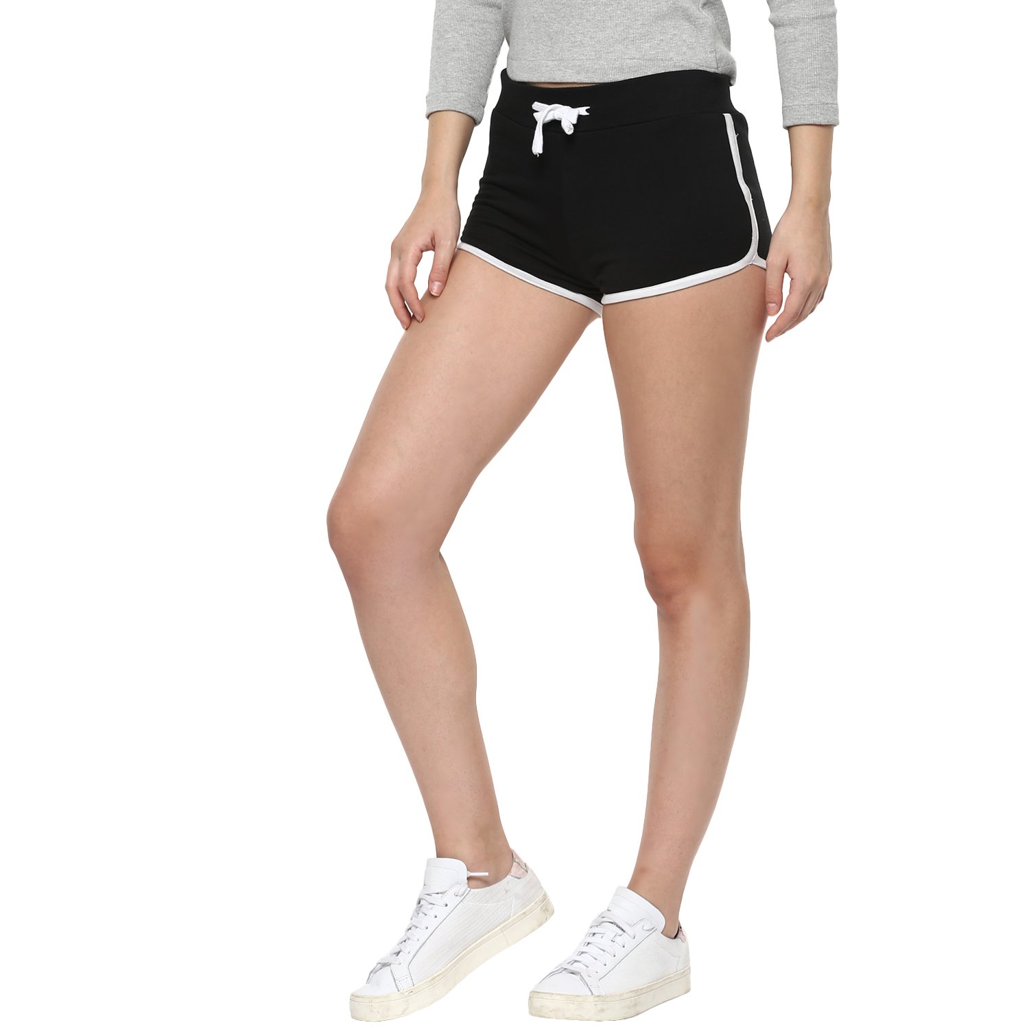 griffel women's solid fleece shorts