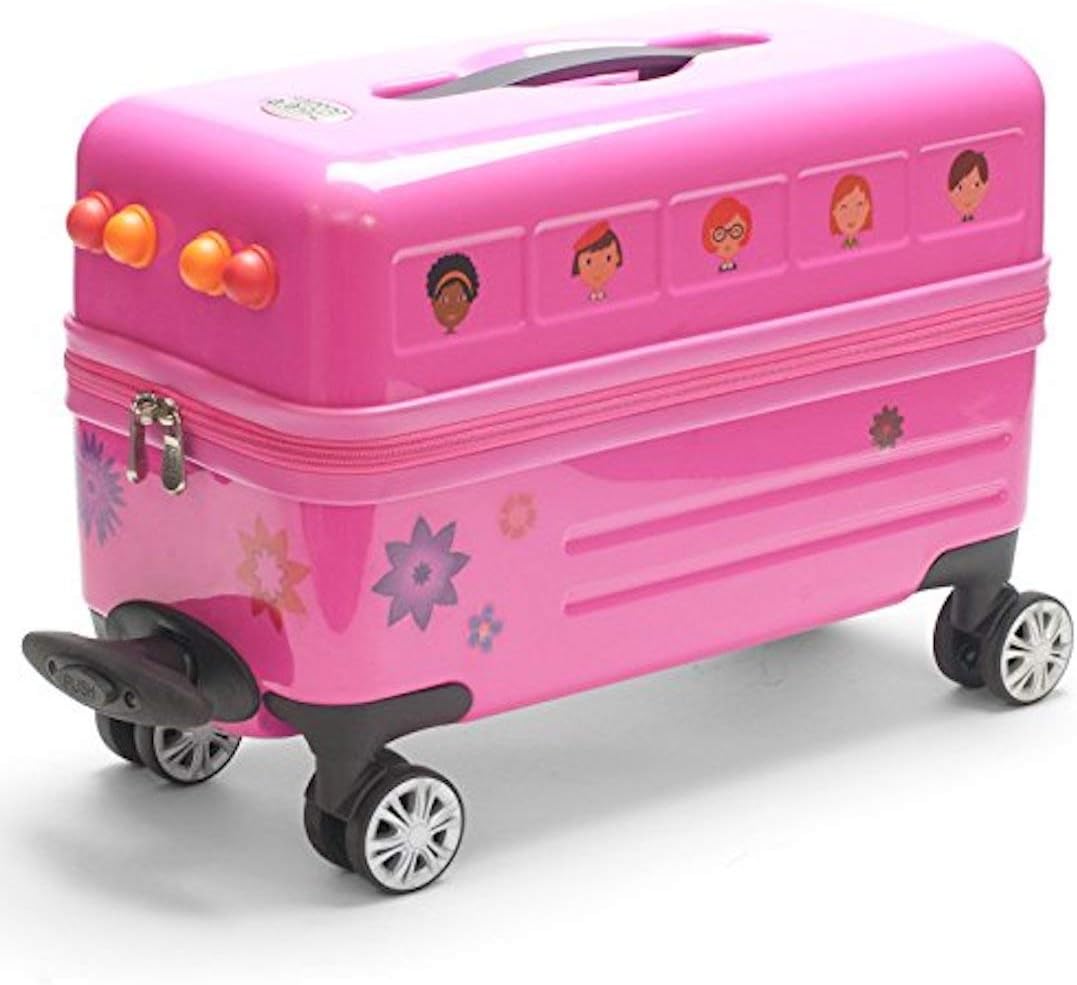 Travel BuddiesTravel Buddies Ride-On Pink Flower Bus, Flower Bus, One Size, Ride-On Pink Bus