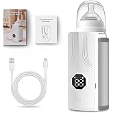 Portable Bottle Warmer for Travel, Fast Heating,Long Battery Life &amp; Large Capacity for Baby Outdoor Travel and Various Bottled Heating