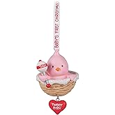 Hallmark Keepsake Christmas Ornament 2022 Year-Dated, Baby Girl's First Christmas, Pink Bird