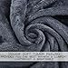 HOZY Soft Blanket King Size Fleece Warm Fuzzy Throw Blankets for The Bed Sofa Lightweight 350GSM Dark Grey 90