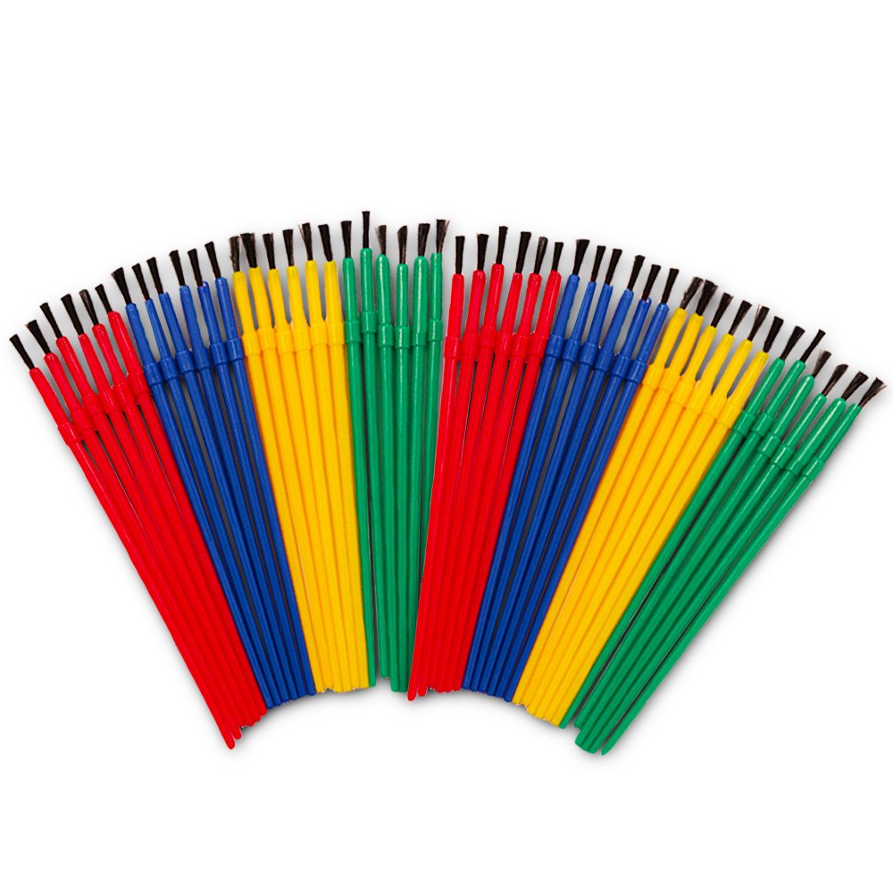 Paint Brushes for Kids Classroom Art Beginner Bulk Set Pack Of 48 Paint