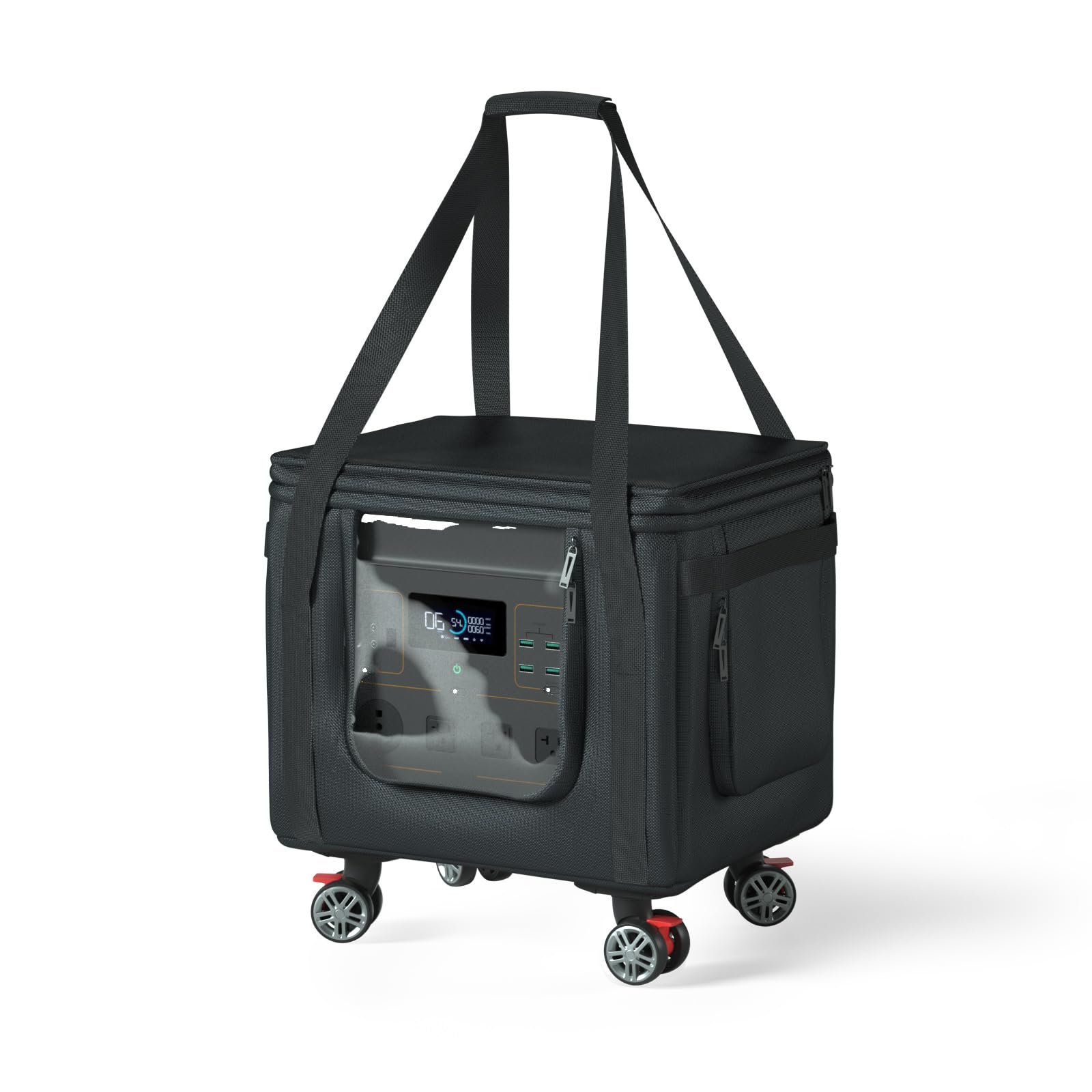 View 1 of ***MISSING THE WHEELS*** FOLU Power Station Carrying Bag,Easy to Carry,360°Universal Wheels, Waterproof&Dustproof, 15x13x12in Fit1200w-2000w, Dabsson/BLUETTI/FOSSIBOT/VTOMAN/Jackery,Travel, Camping, Parties,RV