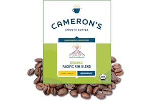 Cameron's Coffee Organic Pacific Rim Blend Whole Bean Coffee, Medium Roast, 100% Arabica, Bulk, 4-Pound Bag, (Pack of 1)