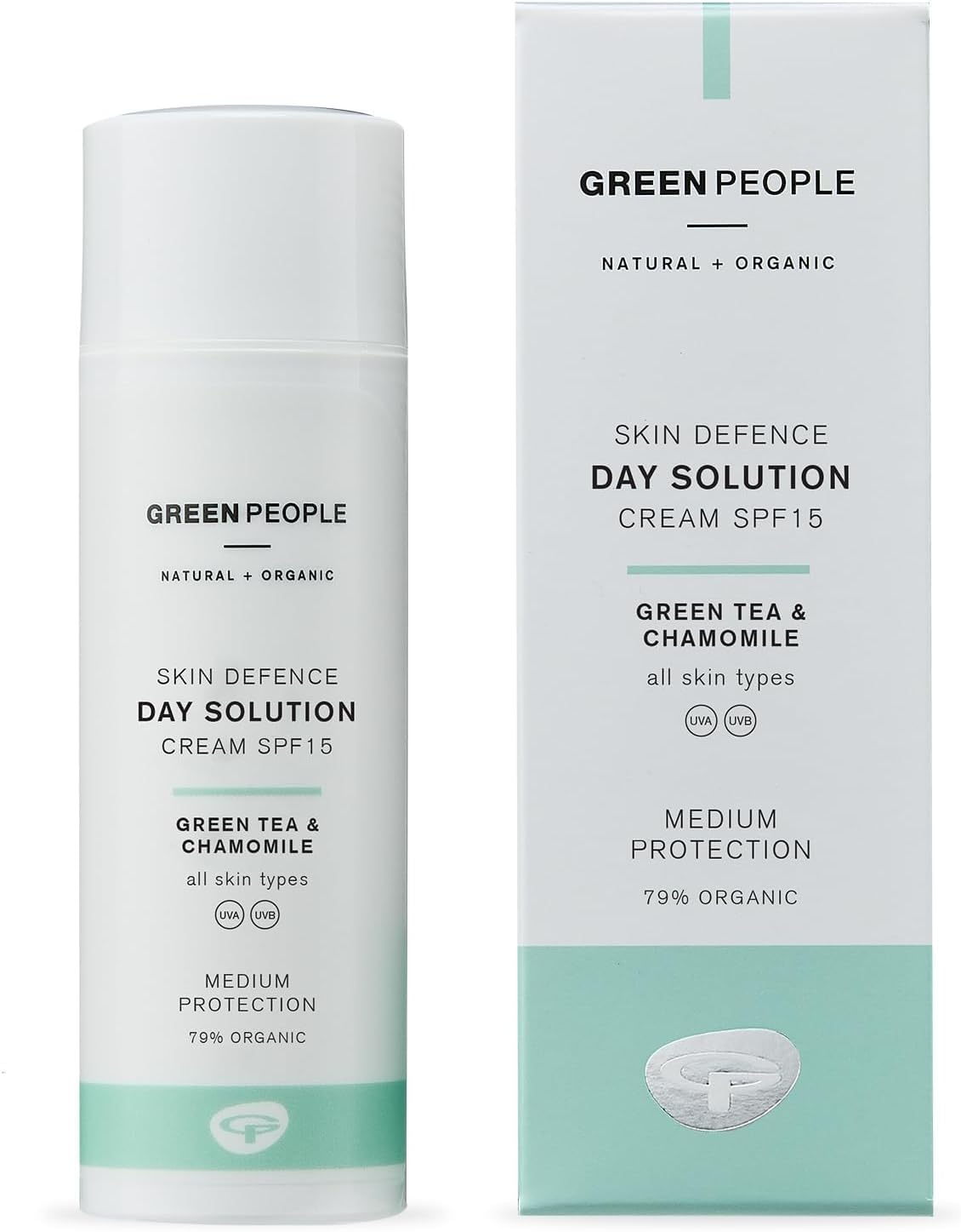 Green People Day Solution Cream SPF15 - Hydrate, Balance & Protect with Organic, Vegan Formula - 50ml