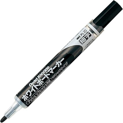 Amazon ぺんてる ホワイトボードマーカー ノックル 丸芯 細字 黒インキ Emwls A ホワイトボード用 文房具 オフィス用品