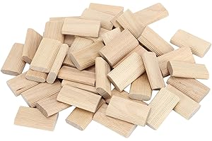 50 Pcs Beech Wood Loose Tenons for Furniture Making and Cabinet Assembly – Domino Style Woodworking Joinery Fasteners, 8 x 40