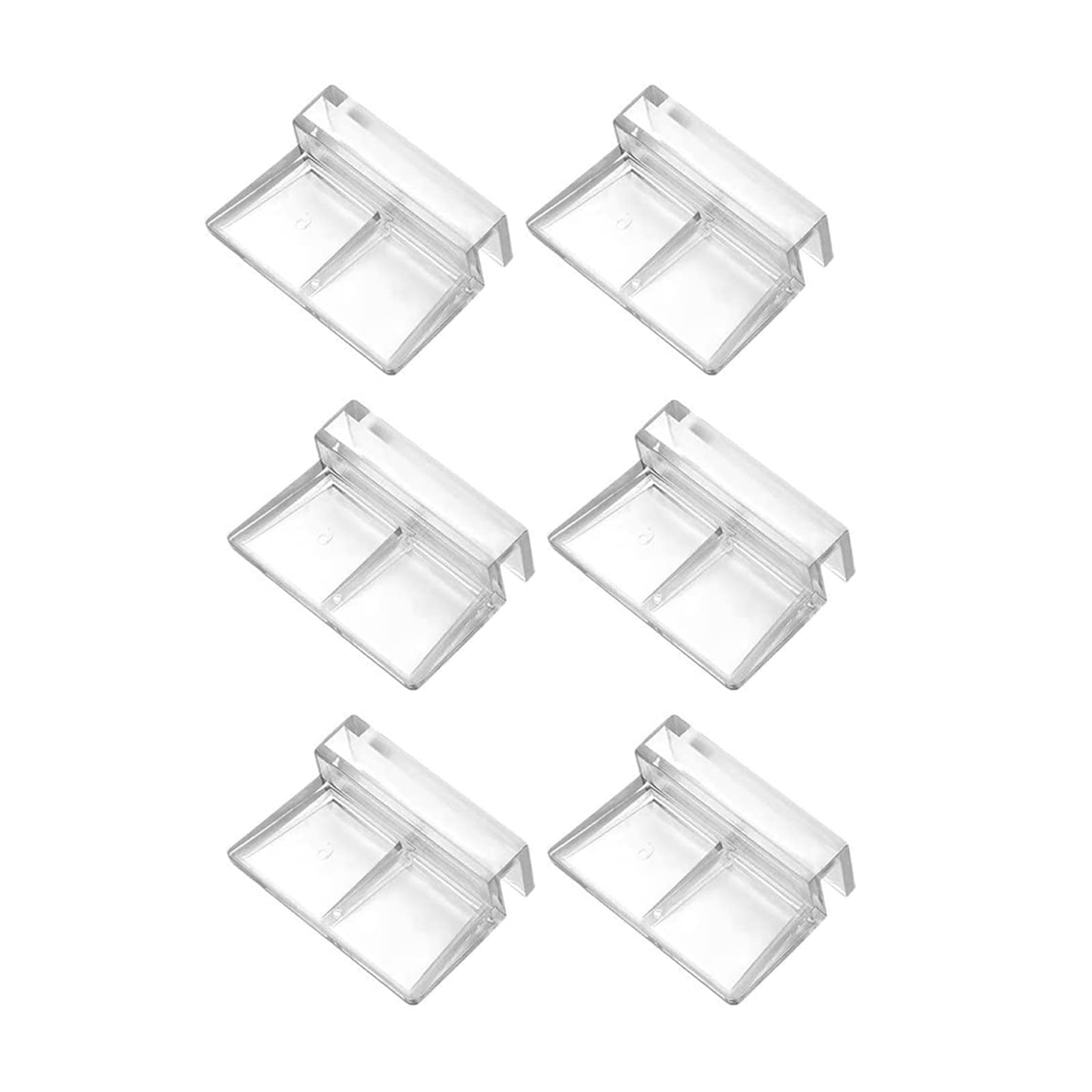 6 Pcs Aquarium Lid Clips,Fish Tanks Glass Cover Clip,Transparent Plastic Rimless Fish Tank Top Cover Support,Fish Tank Lid Clear Acrylic Aquarium Cover Support,Aquariums Fish Tank Acrylic Clips,6mm