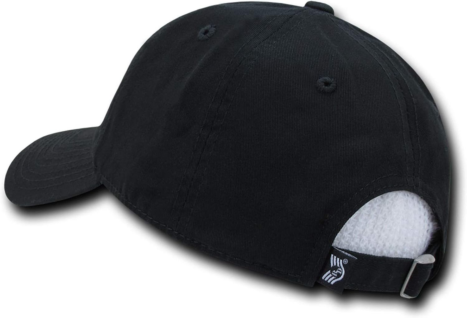 Rapid Dominance American Flag Embroidered Washed Cotton Baseball Cap - Black: Clothing