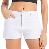 Myzellia Jean Shorts for Women High Waisted Stretchy Casual Summer Denim Mom Shorts