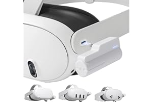 Kuject 5000mAh Battery Pack for Quest 3s/3, Quest 2, 15W Fast Charging Power Bank for Extra 3-5 Hours Playing time, Lightweight VR Accessories with Power Indicator for Meta Oculus 2, 3s/3