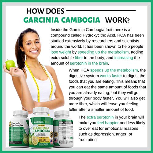 Garcinia Cambogia Extract - 95% HCA 3000mg Maximum Strength Capsules - Best Weight Loss Supplement - Burn Fat & Boost Metabolism, Diet Pills for Men & Women - 3 Pack - Thumbnail 6
