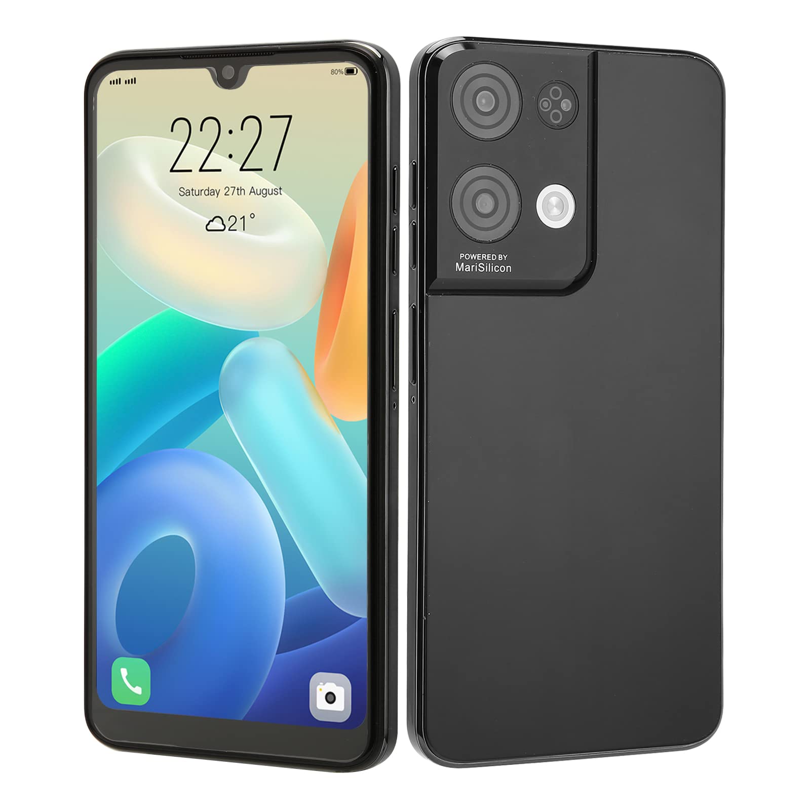 Photo 1 of 8 Pro Unlocked Smartphone, Android 12.0 Face Unlocked Mobile Phone, 6.0in FHD Screen Dual SIM 2GB 16GB Cell Phone, 4500mAh Large Battery, Dual Camera, Bluetooth(US)