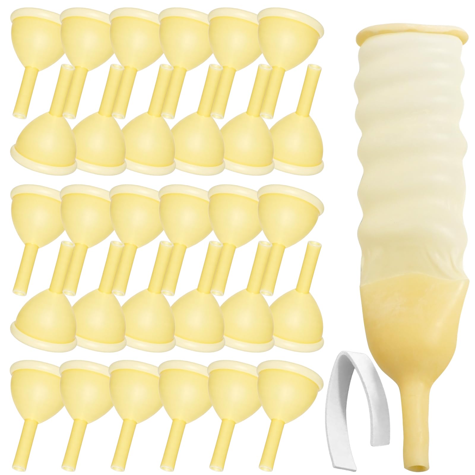 Photo 1 of 30Pcs Comfortable Latex External Catheter for Men with Self-Sealing Adhesive Strips, Leak-Resistant Design, Flexible Fit, Multiple Sizes (35mm)